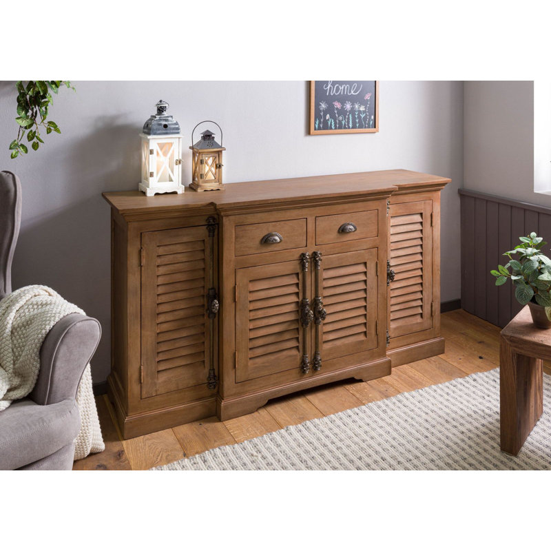 Toulouse 160cm Solid Wood Sideboard, Beige Oiled