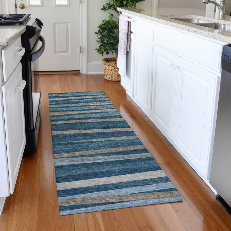 Premium Machine Washable Naglee AMF997 Stripes Rug, Runner 2'3" x 7'6"