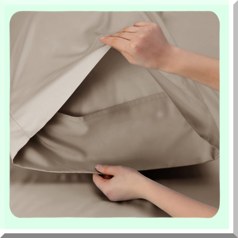 Rayon From Bamboo Bliss Cooling Queen Sheet Set - Silky Soft Breathable Bedding with Deep Pockets - Hotel Luxury Simply Pillowcases - Queen Size Up to 16"
