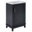 Petit meuble-lavabo moderne de 20 pouces avec lavabo en céramique, rangement spacieux, 1 porte à fermeture douce
