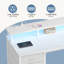 Bureau fixe 40 po blanc, 4 tiroirs + tablette de rangement avec lumière DEL et multiprise-1902253619-1902253621