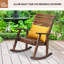 Ensemble de 2 chaises berçantes d'extérieur - Mobilier de patio en bois, style rustique, pour terrasse, porche, balcon et jardin.
