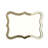 24'' Fleuron Mirror, Wave-shape Pu Material Light Luxury Style Art Decorative Mirror, Reating Atmosphere In Home Space, Suitable For Bathroom, Bedroom, Living Room, Corridor, Entryway, Etc.
