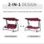 Balancelle 3 places avec balançoire et balançoire rouge avec auvent réglable, coussin et coussins amovibles, pour véranda, jardin, bord de piscine, cour arrière