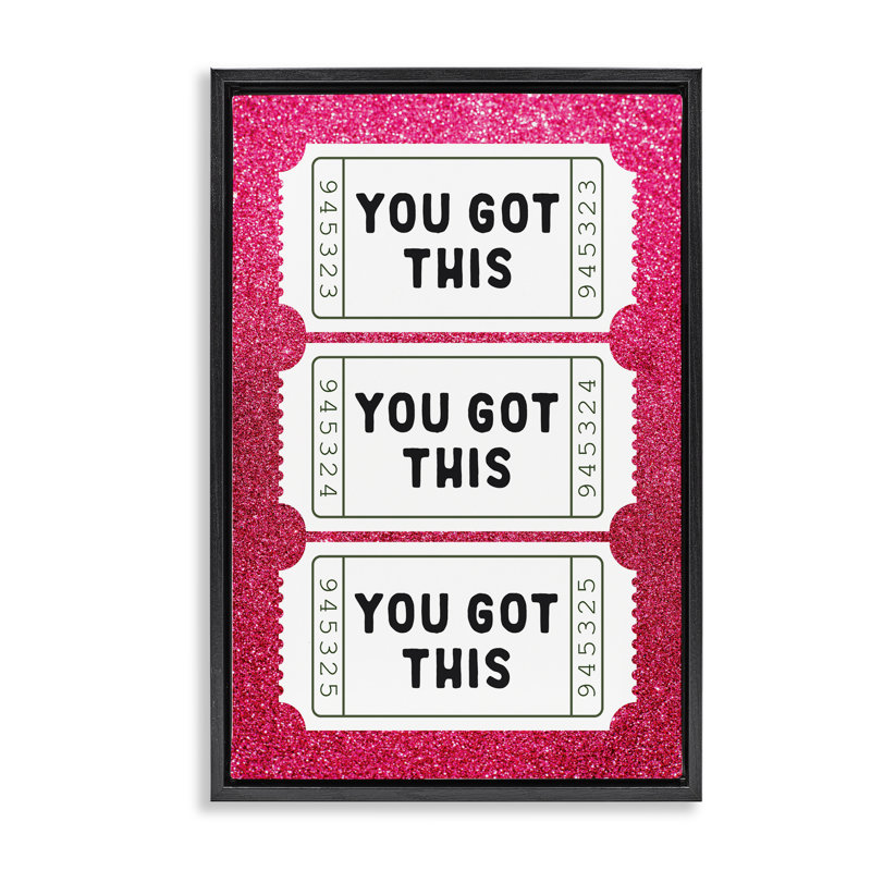 Cadre flottant You Got This, Cadre flottant noir de jais, H 25 po x l 17 po