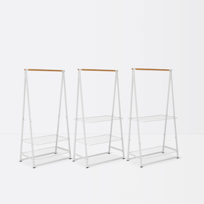Brabantia Linn Clothes Rack, White, 190cm H x 99.5cm W x 57cm D