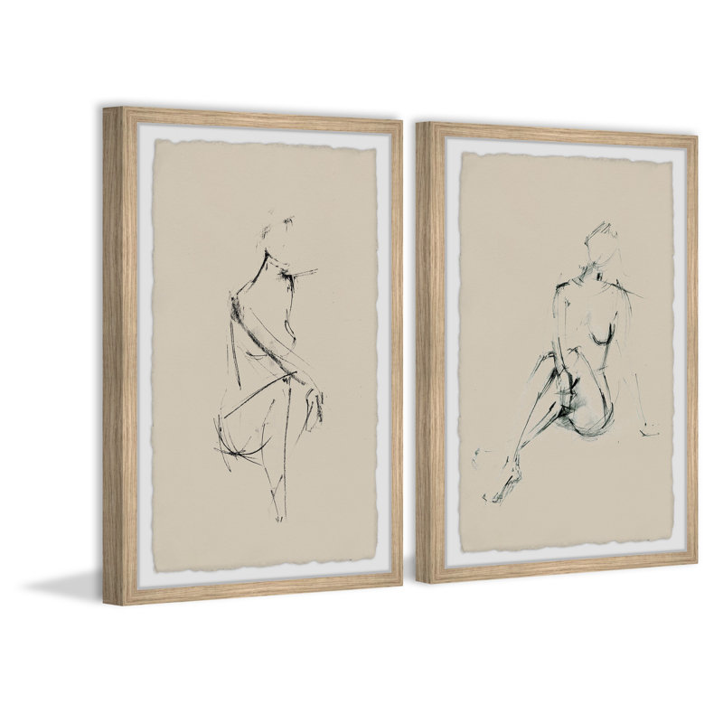 Never Ending Fantasy by Marmont Hill - 2 Piece Single Picture Frame Painting Set, 61" H x 41" W x 3.81" D