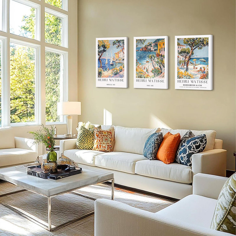 3 Piece Wrapped Canvas Print, 60 cm H x 120 cm W