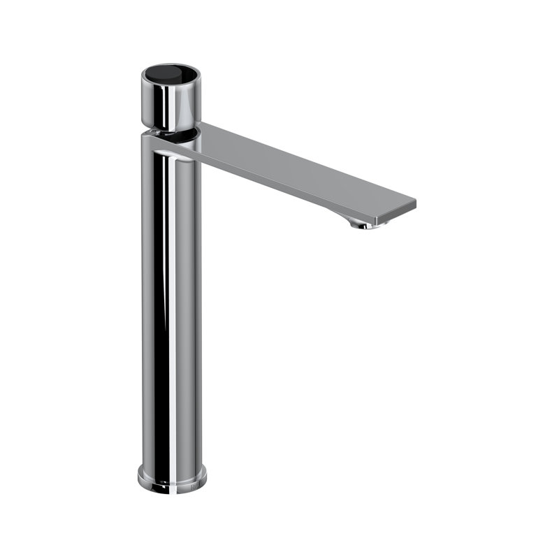 Eclissi Single Handle Tall Lavatory Faucet, Polished Chrome/Matte Black