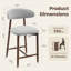 Tabouret de bar rembourré à hauteur de comptoir avec pieds en bois massif-1615781246-1615781235