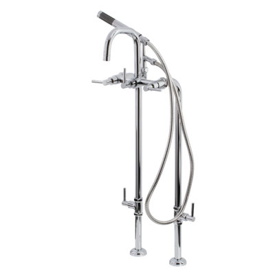 Kingston Brass Concord Freestanding Tub Faucet with Supply Line and Stop Valve
