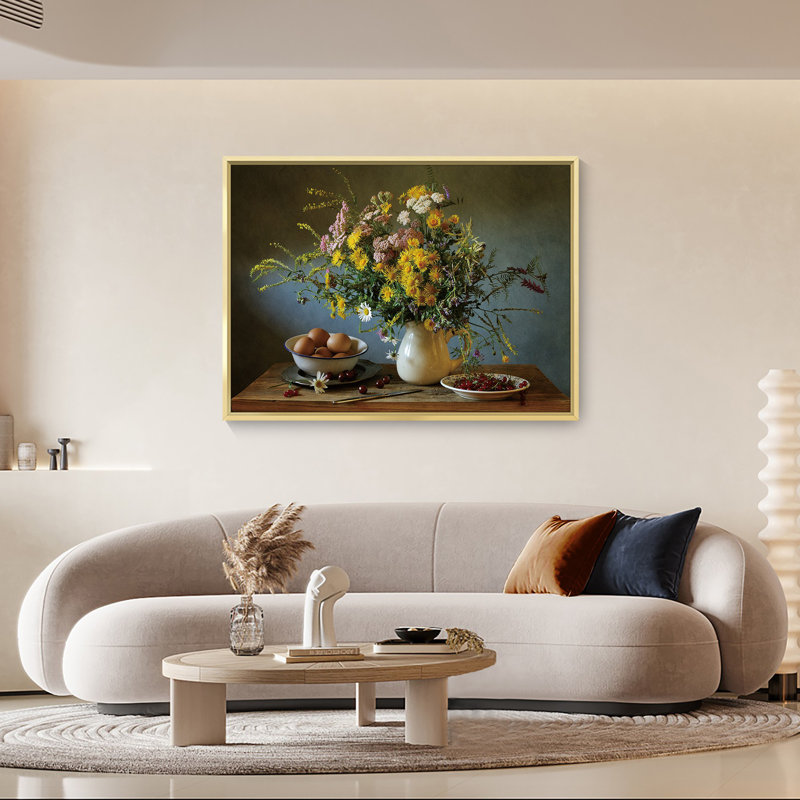 Peinture sur toile, cadre flottant, H 16 po x l 24 po x P 1,6 po