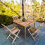 Chaise pliante d'extérieur en teck Nordic-50747437