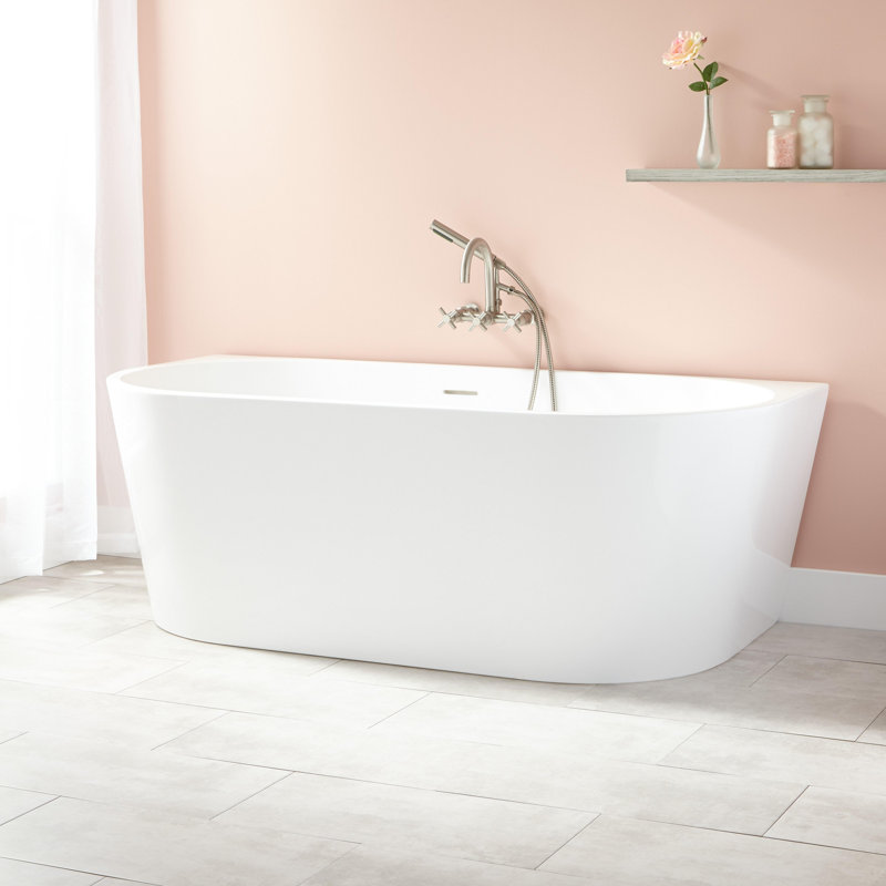 Arrington 59" Acrylic Soaking Tub with Integrated Overflow and Drain