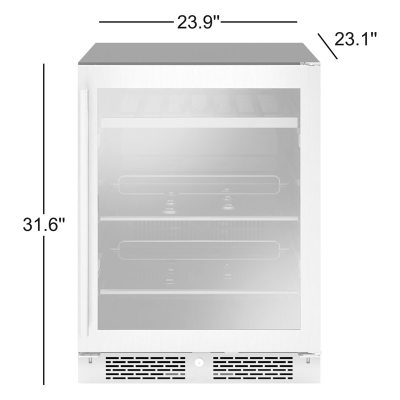 Presrv 24" 112 Cans (12 oz.) Convertible ADA Beverage Refrigerator with Wine Storage