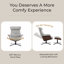 Fauteuil inclinable pivotant en cuir véritable de 31 po de largeur avec repose-pieds Dillon-114180345