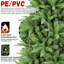 Arbre de Noël mince 6 pi - 850 pointes, branches en PE + PVC, conception à charnières pour une installation facile, support en métal stable - idéal pour les coins et les petits espaces-1174474960
