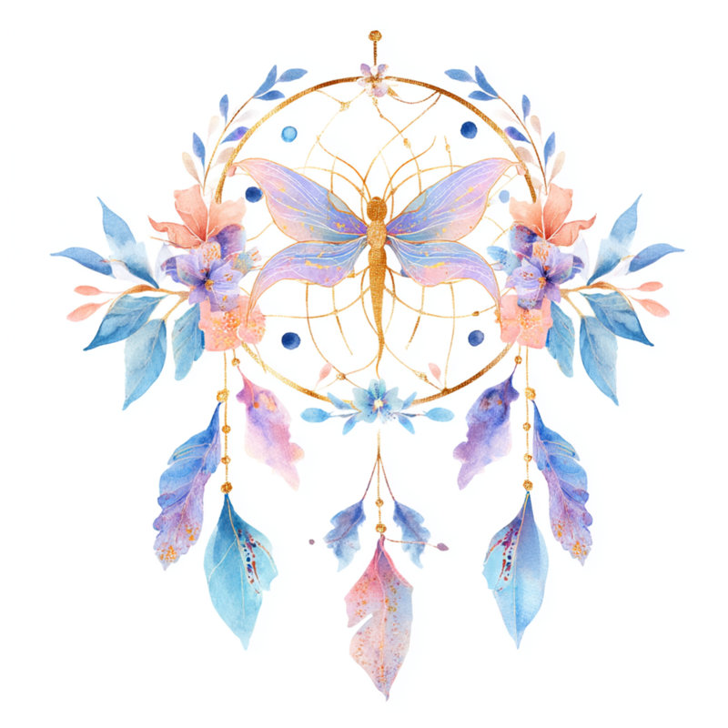 Couvre-lit papillon insecte Dreamcatcher, Grand