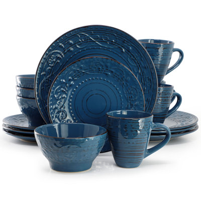  Radiance Ocean Bloom 16-Piece Dinnerware Set
