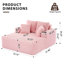 Chaise longue d'intérieur surdimensionnée de 57,5 ​​pouces avec revêtement en velours côtelé doux-2002236704