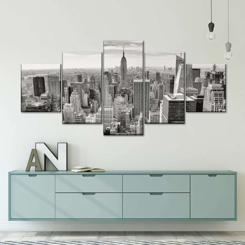 Massive Manhattan Skyline 5 pièces, H 55 po x l 24 po x P 1,25 po