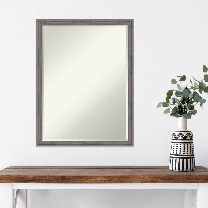 Miroir mural Miglena, 25,75 po x 19,75 po, Brun clair