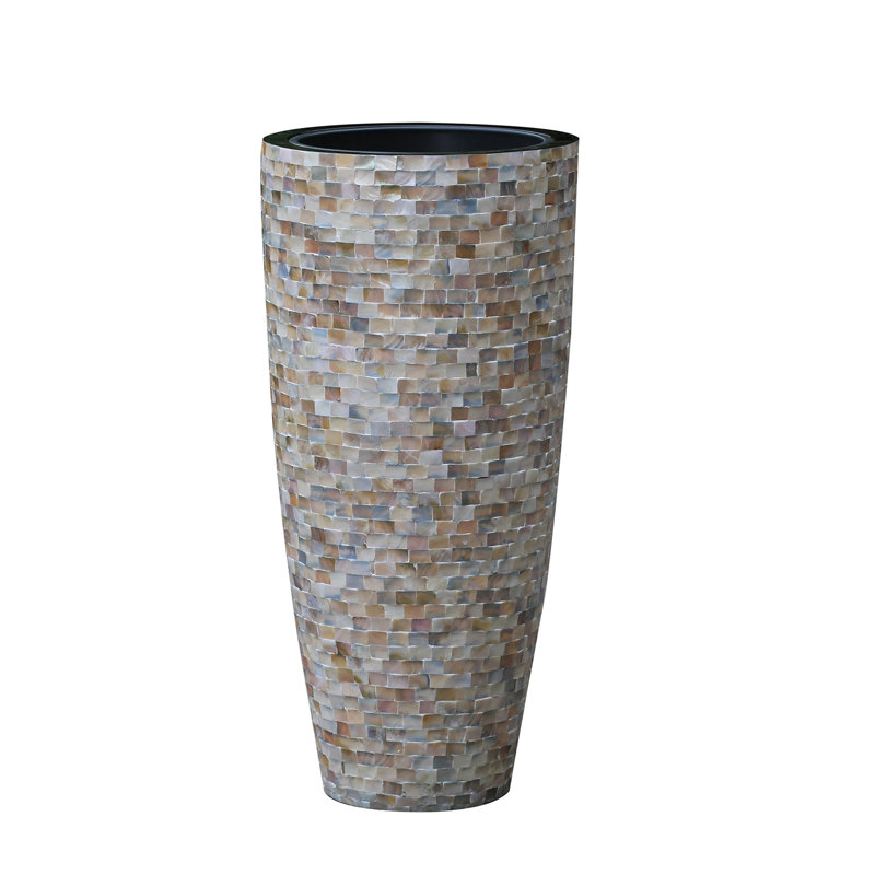 SHELL CRAFT POT, 39.37" H x 18.5" W x 18.5" D