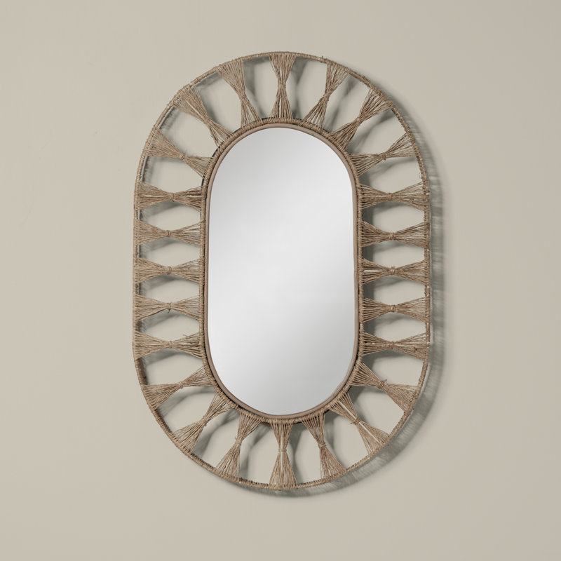 Ojai Oval Jute Beveled Wall Mirror