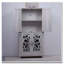 Armoire de rangement décorative avec portes en miroir et tablettes réglables