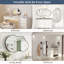 Miroir de salle de bain asymétrique en verre trempé et métal-623786710