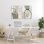 Ensemble de 2 toiles neutres de formes ovales, design par Hannah Dawson