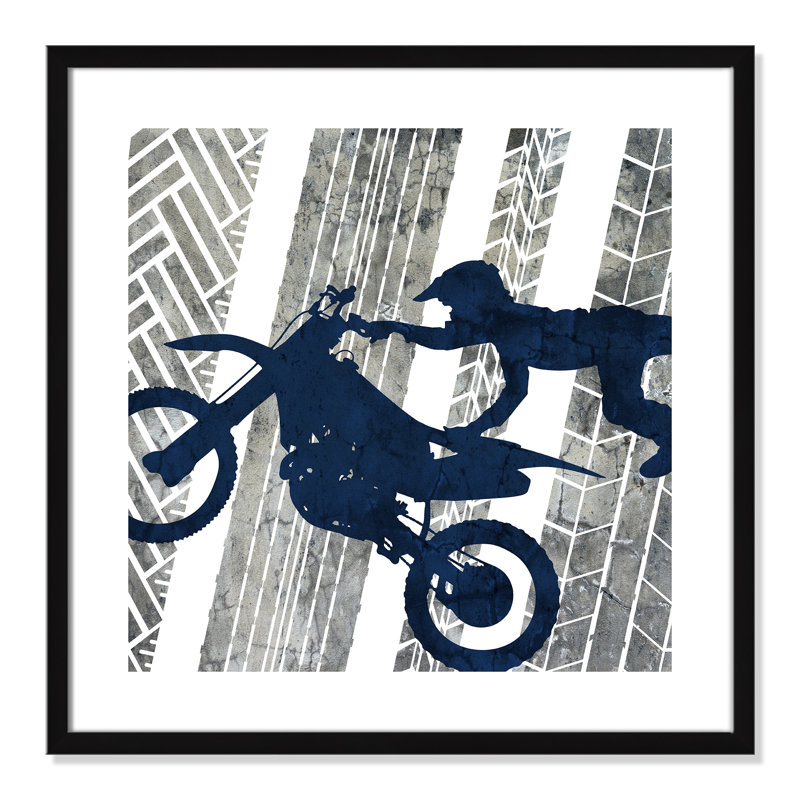 «Motorcross Motocross 2», art encadré, H 23,5 po x l 23,5 po x P 1,18 po, Cadre noir