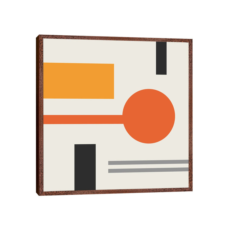Mid Century VI - Print on Canvas, Brown Framed, 66.04 cm H x 66.04 cm W