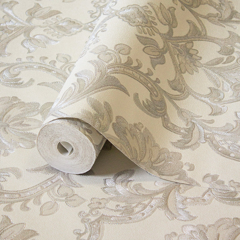 Papier peint orné Timeless, Beige