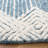 Leopoldo Geometric Handmade Tufted Wool Blue/Ivory Area Rug-1782691557