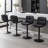 Double-Layer Upholstered Swivel Adjustable Height Bar Stool Counter Stool (Set of 4)-2069916372-2069916366