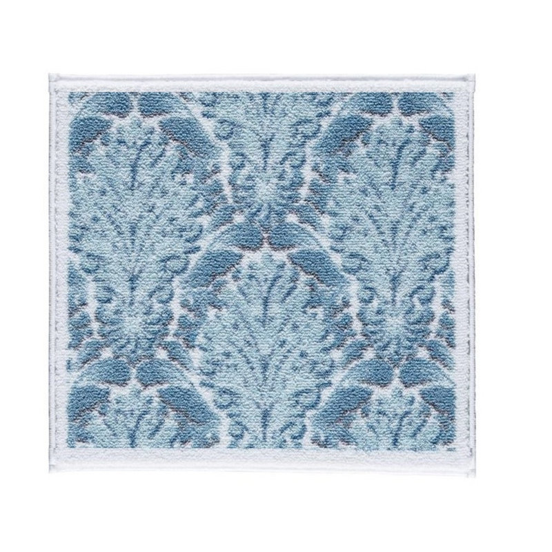 Tapis pour salle de bain Tompkins, Bleu / blanc