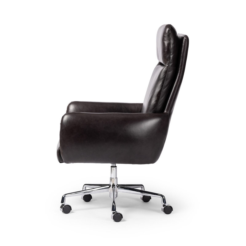Wayland Leather Swivel Executive Chair, Sonoma Black