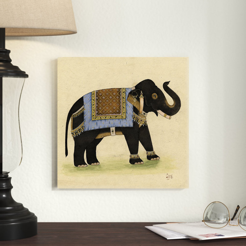 On FAP Elephant From India I - Wrapped Canvas Print, 30cm H x 30cm W