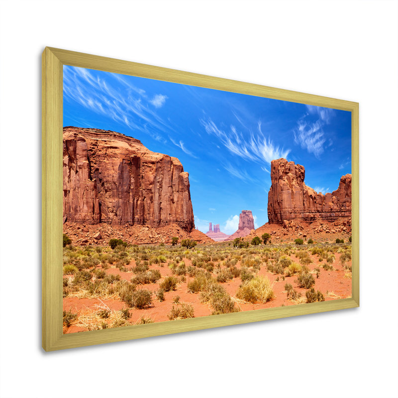 Arizona Sonoran Serenade Desert I, H 34 po x l 44 po x P 1,5 po, Encadrement doré