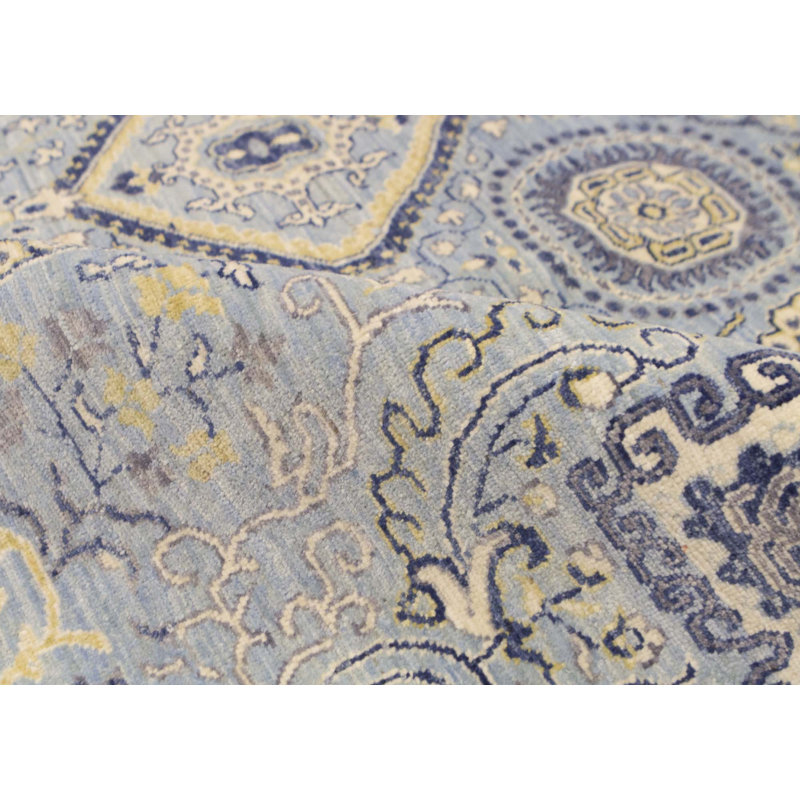 Ziegler One-of-a-Kind Hand-Knotted High-Quality Light Blue/Gray/Ivory Area Rug