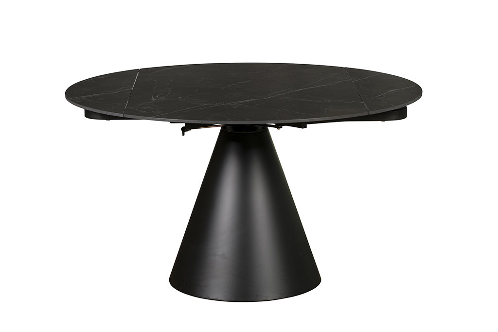 Stone 85cm-135cm Twist dining table Black