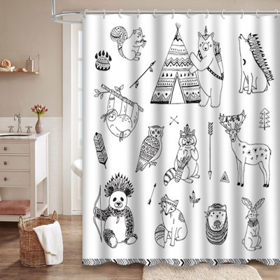 Rideau de douche Tribal Woodland