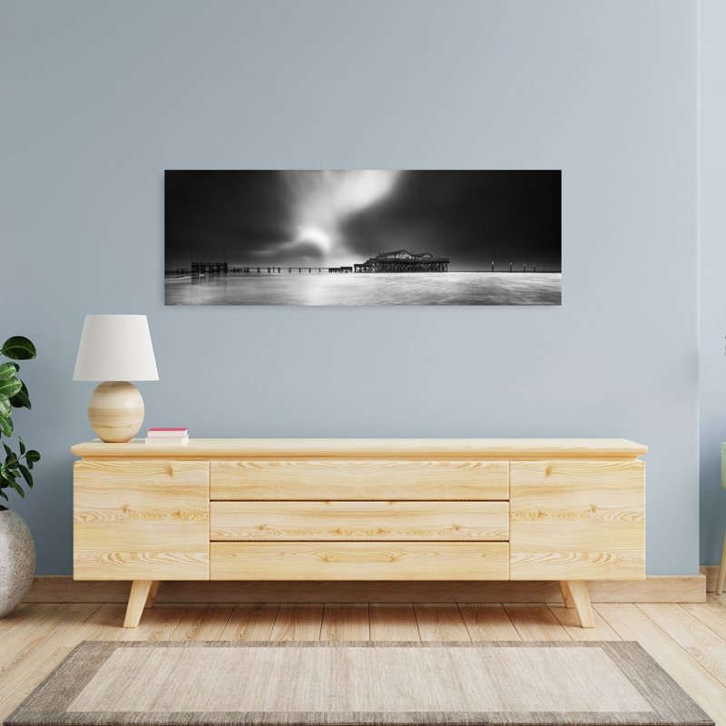 Art mural Moody Ocean Pier, H 16 po x l 48 po