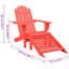 Chaise Adirondack de patio avec repose-pieds Wakarusa-96433957