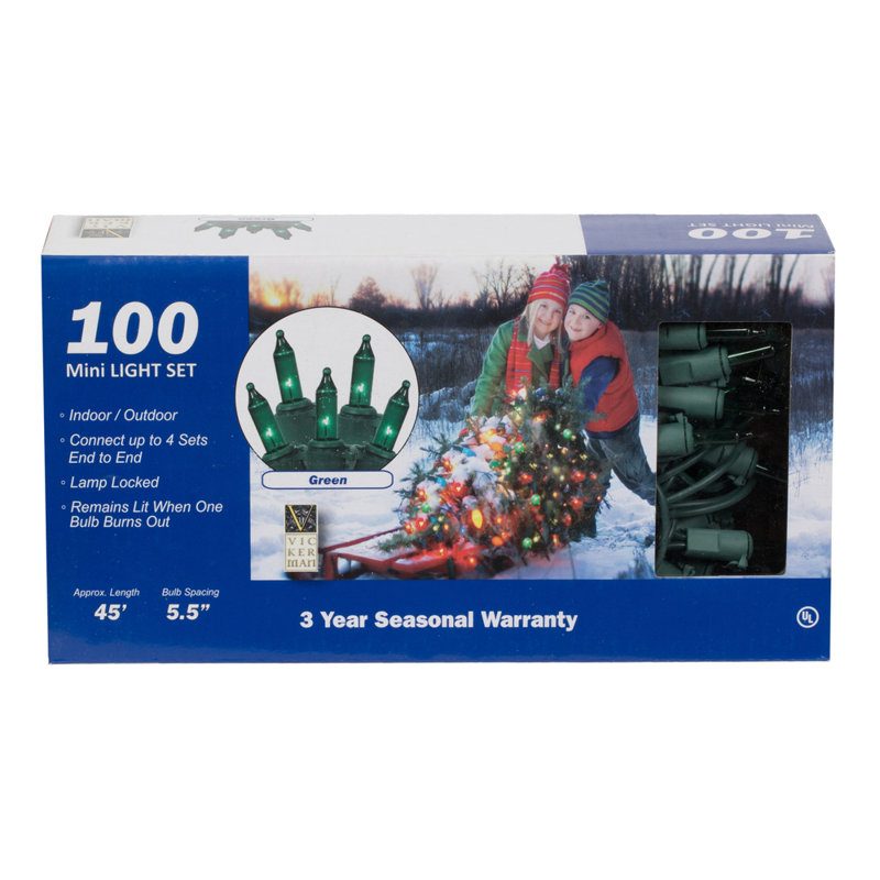 Mini Christmas Lights, Frosted White / Clear