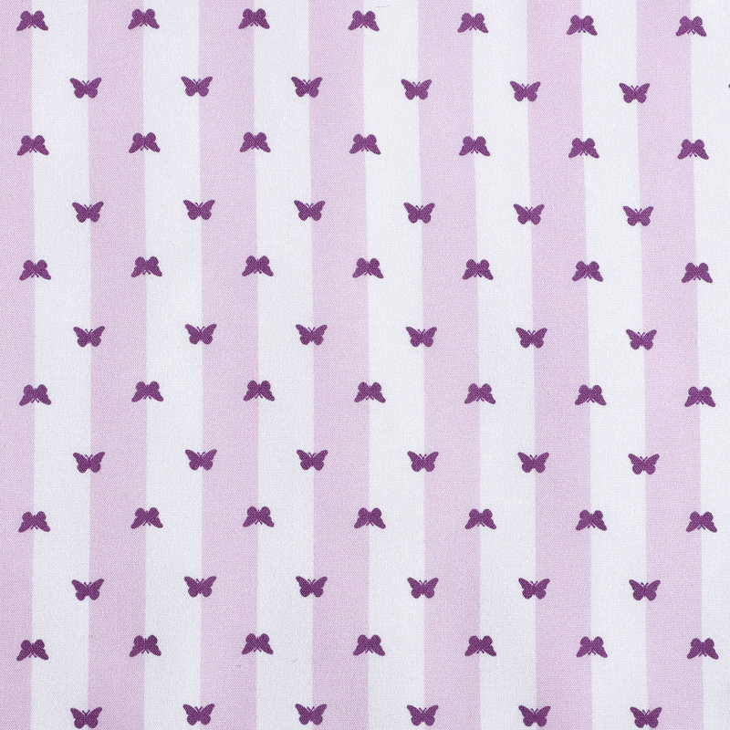 Betsey Johnson Printed Novelty Sheet Sets, Twin Sheet Set with 1 Standard Pillowcase, Butterfly Stripe Purple