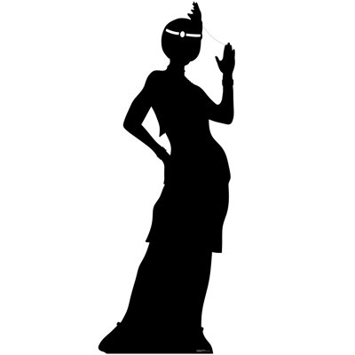 Flapper Girl Silhouette Cardboard Standup