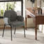 Anston 46cm H Linen Upholstered Metal Upholstered Back Armchair-878033089