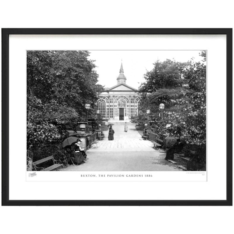 Buxton, The Pavilion Gardens 1886 - Single Picture Frame Print, 45cm H x 60cm W x 2.3cm D